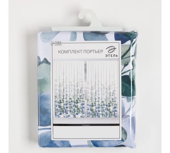 Комплект штор Этель Eucalyptus, 145х260 см, 2 шт, 100% полиэстер 5525196