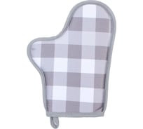 Варежка-прихватка Этель Клетка 27х20 см, 100% полиэстер 9788433