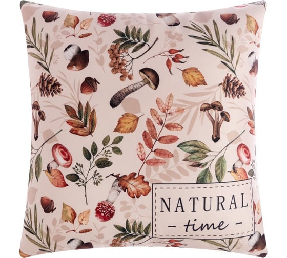 Подушка Этель "Natural time" 40x40 см, 100% п/э 7516082 1