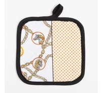 Кухонный набор Этель 2 предмета Горох прихватка 17х17 см, 100% полиэстер 7505031