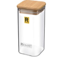 Стеклянная банка для сыпучих продуктов Regent inox 1,3л linea desco 93-DE-CA-04-1300
