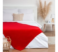 Плед Этель 130x175 см, красный, 100% п/э 7829778