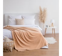 Плед Этель 150х200 см, бежевый, 100% п/э, корал-флис, 220 гр/м2 6894290