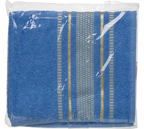 Махровое полотенце Комус Сатурн 70x135 см, 400 гр/м2, голубой 1728658