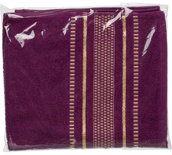 Махровое полотенце Комус Сатурн 70x135 см, 400 гр/м2, вишневый 1728657