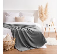 Плед Этель 150x200 см, серый, 100% п/э, корал-флис, 220 гр/м2 6894296