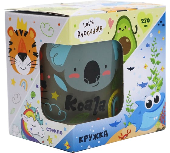 Кружка ND Play Животные Африки, в подарочной упаковке, 230 мл, стекло 307272