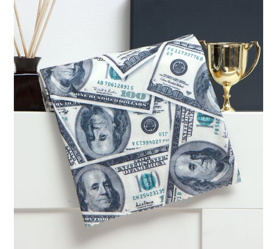 Плед Этель Dollars, 75x100 см, 100% полиэстер, флис 10193894