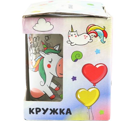 Чайная кружка ND Play Единорог, в подарочной упаковке, 320 мл, стекло 303591