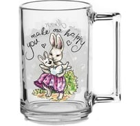 Кружка ND Play Фитнес, кроль-вилль, любовь в сердце, 320 мл, стекло 305344