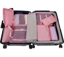Дорожный набор для чемодана ROUTEMARK 8 в 1 pink Packing-cub-pink