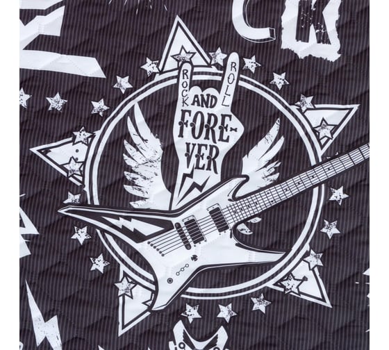Покрывало Этель Rock&Roll, 180x220 ±5 см, двуспальное, микрофибра 5525086