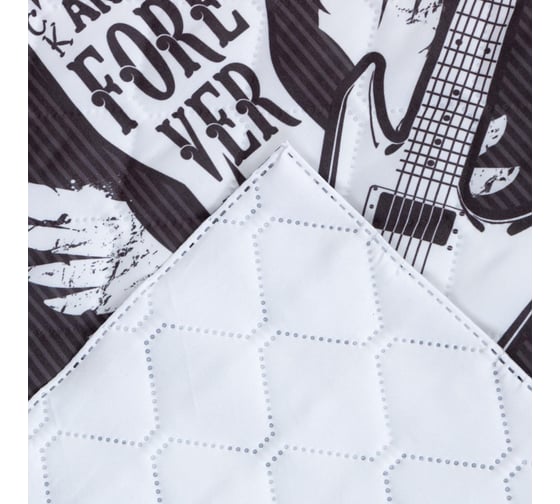 Покрывало Этель Rock&Roll, 180x220 ±5 см, двуспальное, микрофибра 5525086
