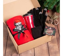 Подарочный набор Этель Крутого года плед, перчатки, термостакан 7150426