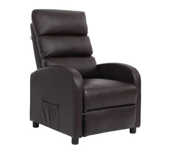 Вибромассажное кресло Сalviano 2164, коричневая экокожа 4816087400727 1