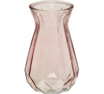 Декоративная ваза из стекла Вещицы 120х120х185 мм, пудровый Fancy74