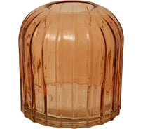 Декоративная ваза из стекла Вещицы рельеф 145х145х160 мм, персиковый Ekg-13