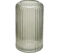 Декоративная ваза из рельефного стекла Вещицы 180х180х305 мм, серый Ekg-6