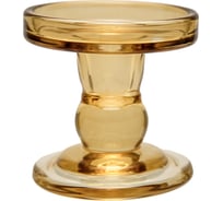 Стеклянный подсвечник Вещицы 85х85х85 мм, бежевый Star-22