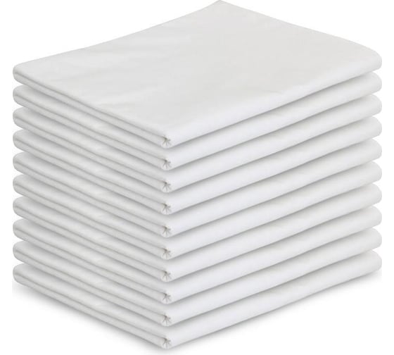 Простыня ООО Комус макси 240x215 см, отбеленный перкаль, 10 шт. 1668671 1