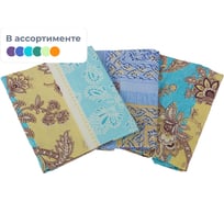 Простыня ООО Комус 1.5 спальная, 150x210 см, набивная бязь, 125 г/м2, 10 шт., ассорти 888011