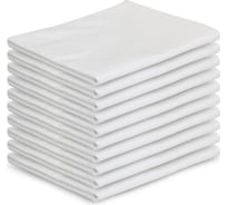 Простыня ООО Комус 1.5 спальная, 150x215 см, отбеленный поплин, 10 шт. 1668657