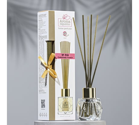Ароматический диффузор в стеклянном флаконе Aroma republic 30 мл "christmas punch" новогодний аромат 93843