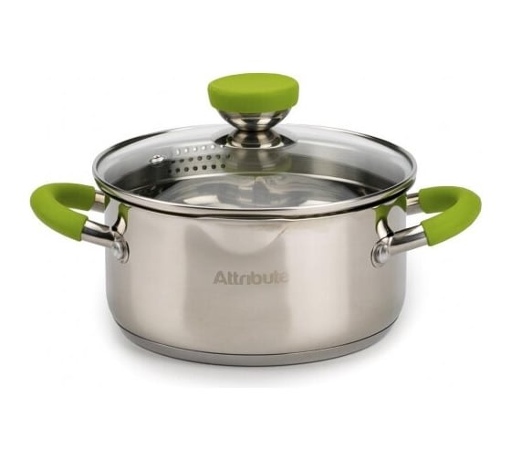 Кастрюля с крышкой Attribute lime 2л ASS318 1