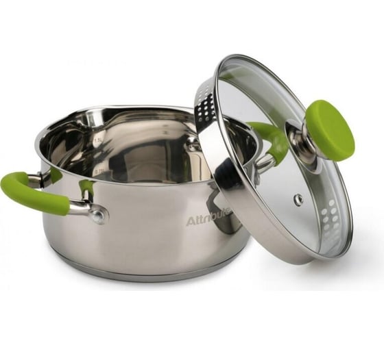 Кастрюля с крышкой Attribute lime 2л ASS318