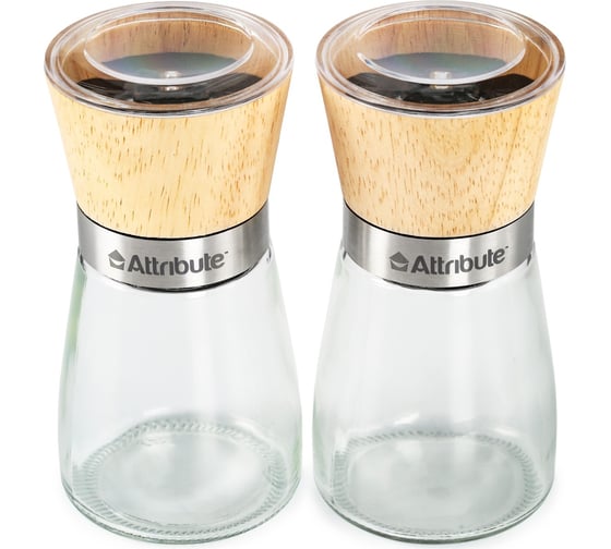 Набор мельниц для специй Attribute spice wood, 2 шт. AGS359