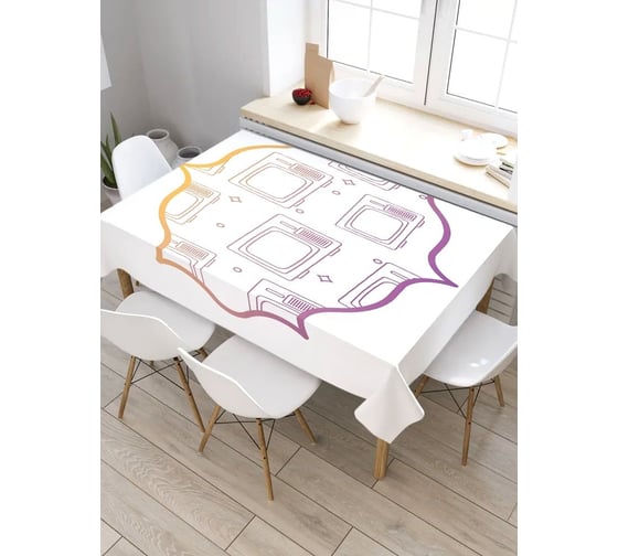 Скатерть прямоугольная JoyArty Старый телевизор из сатена tc_9667_120x145 1