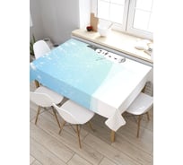 Прямоугольная скатерть из сатена JoyArty Счастливый снеговик tc_4545_120x145