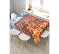 Прямоугольная скатерть из сатена JoyArty Сумерки в Чикаго tc_38513_120x145
