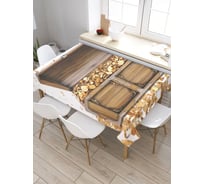 Прямоугольная скатерть из сатена JoyArty Сундук золотых монет tc_7509_120x145