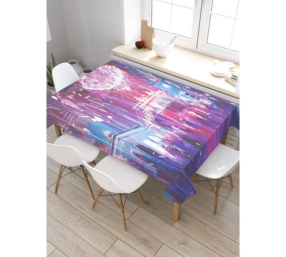 Прямоугольная скатерть из сатена JoyArty Тайная вечеринка tc_23042_120x145 1