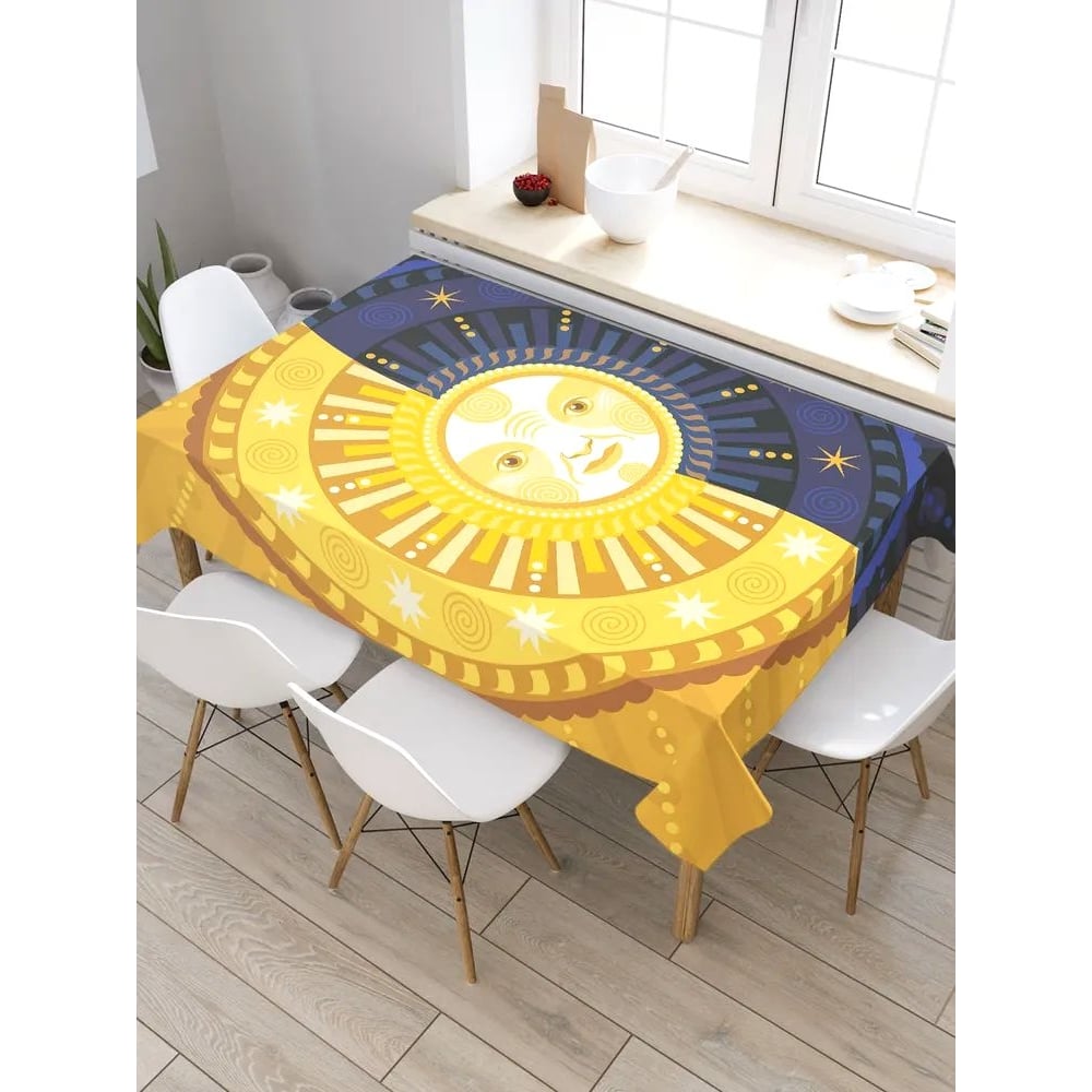 Прямоугольная скатерть из сатена JoyArty Суточные перемены tc_21180 ...