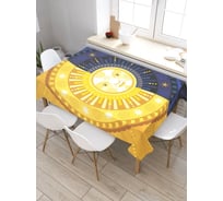 Прямоугольная скатерть из сатена JoyArty Суточные перемены tc_21180_120x145