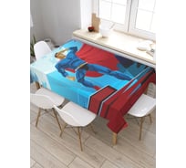 Прямоугольная скатерть из сатена JoyArty Супермен в прожекторах tc_23742_120x145