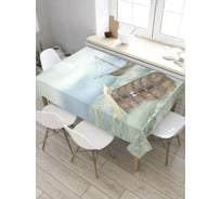 Прямоугольная скатерть из сатена JoyArty Сундук с парусника tc_32504_120x145