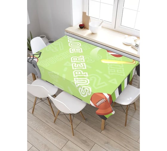 Прямоугольная скатерть из сатена JoyArty Супер Боул tc_7395_120x145 1