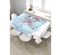 Прямоугольная скатерть из сатена JoyArty Таиланд, слон, пейсли tc_8893_120x145