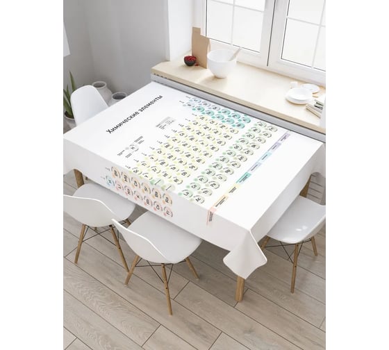 Прямоугольная скатерть из сатена JoyArty Таблица Менделеева tc_378870_120x145 1