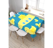 Прямоугольная скатерть из сатена JoyArty Субмарина и уточки tc_22349_120x145