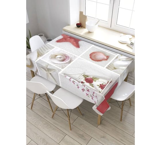 Прямоугольная скатерть из сатена JoyArty Сувениры из моря tc_32019_120x145 1