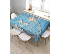 Прямоугольная скатерть из сатена JoyArty Сувенирный улов tc_3006_120x145