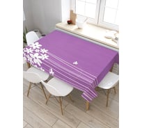 Скатерть JoyArty Цветочный салют, прямоугольная, из сатена tc_32096_120x145