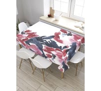 Скатерть JoyArty Цветочный угол, прямоугольная, из сатена tc_27968_120x145