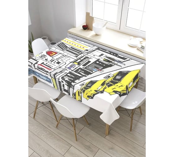 Прямоугольная скатерть из сатена JoyArty Такси в городе tc_32700_120x145 1