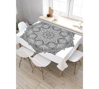 Скатерть JoyArty Цветочный рельеф, прямоугольная, из сатена tc_21216_120x145