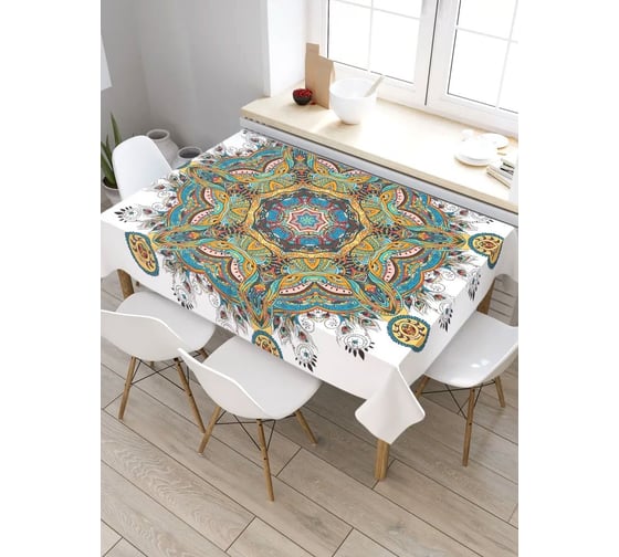 Скатерть JoyArty Цветочный ритуал, прямоугольная, из сатена tc_21199_120x145 1